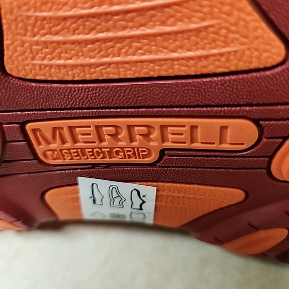 NEW Merrell Trail Chaser Hiking Sneaker Black Grey RED Mens 7M - Picture 9 of 11